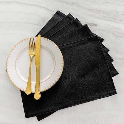 Home Brilliant Black Placemats Set of 6 Heat Resistant Dining Table Fall Halloween Place Mats