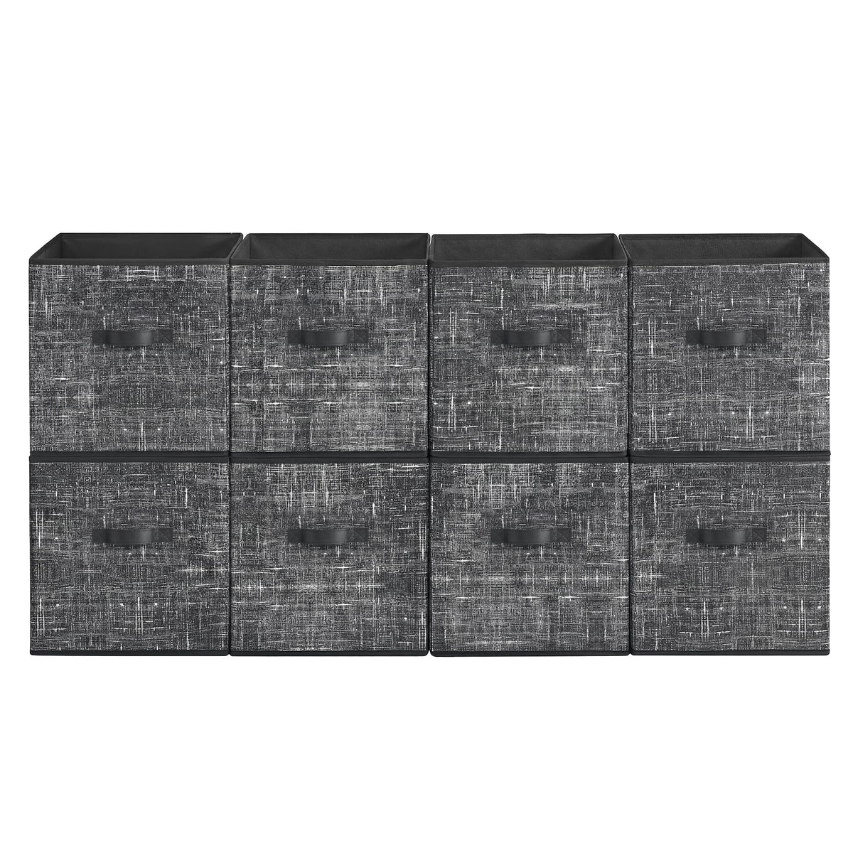 SONGMICS HOME Foldable Storage Cubes Set of 8, Fabric Shelf Organizer Bins with Handles, Closet