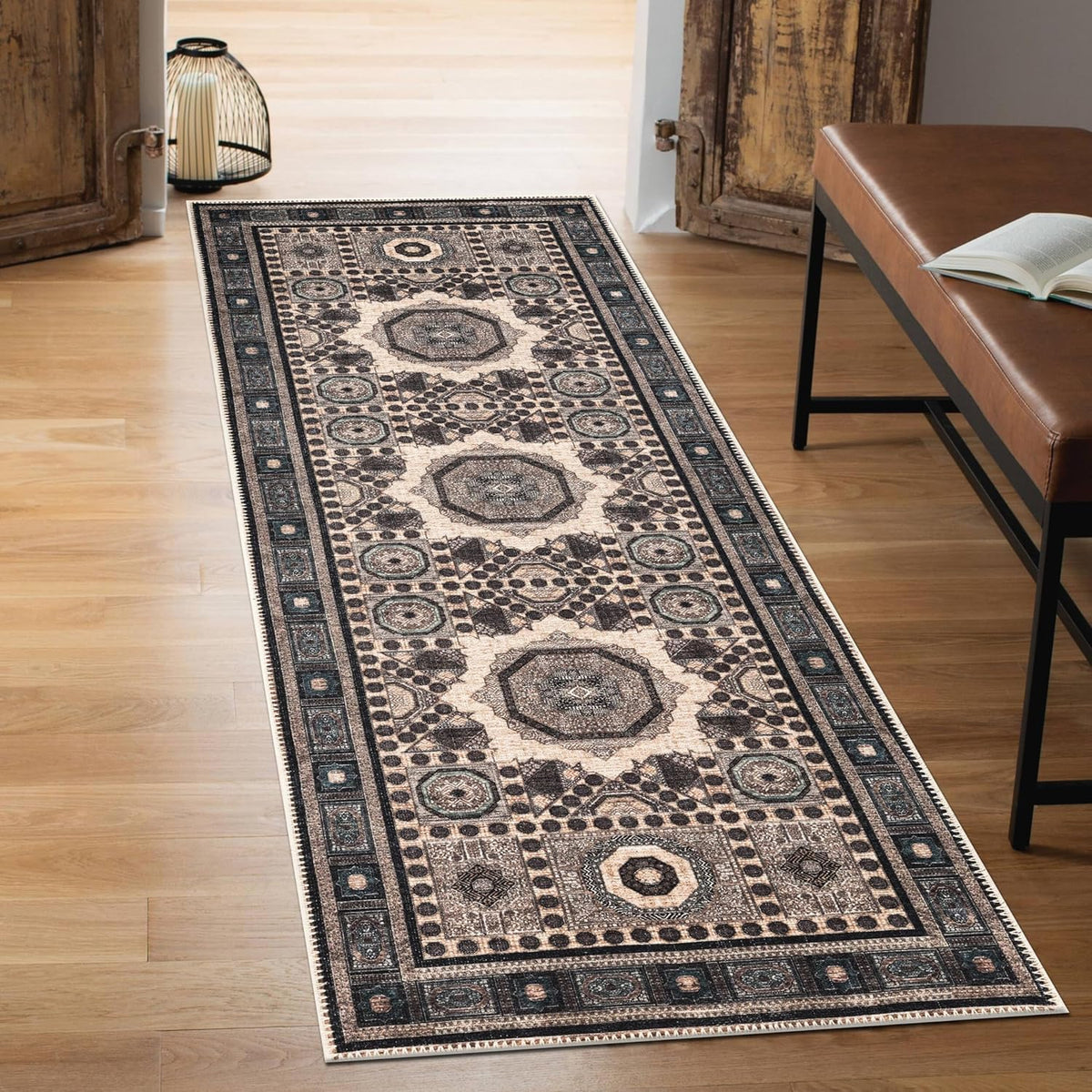 Keen Home Design 2x12 Rug - Machine Washable Runner Rug with Non-Slip Backing, Ideal for Hallway