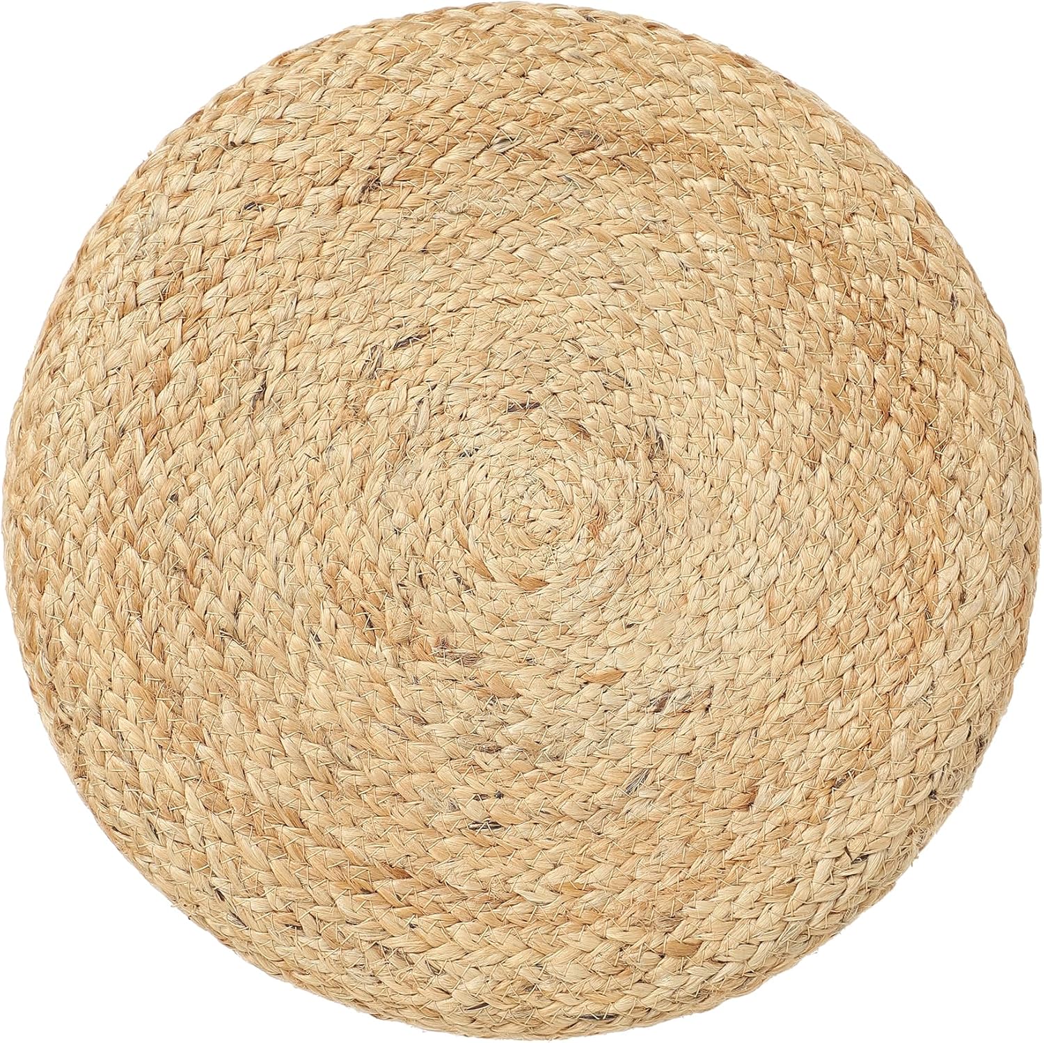 REDEARTH · Cylindrical Pouf Foot Stool Ottoman - Jute Braided Pouffe Poof Accent Sitting Footrest
