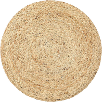 REDEARTH · Cylindrical Pouf Foot Stool Ottoman - Jute Braided Pouffe Poof Accent Sitting Footrest