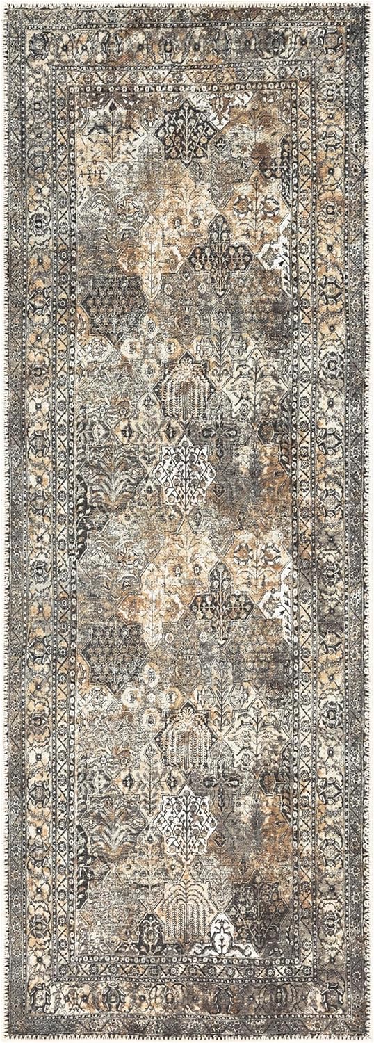 Keen Home Design 2x12 Rug - Machine Washable Runner Rug with Non-Slip Backing, Ideal for Hallway
