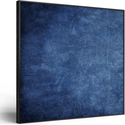 Large Framed Navy Blue Modern Abstract Wall Art for Living Room, Canvas Paintings Artwork for