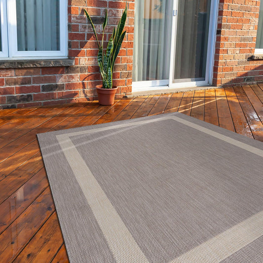 CAMILSON Outdoor Rug 6x9,Modern Outside Rugs for Patios Porches Waterproof Durable Washable