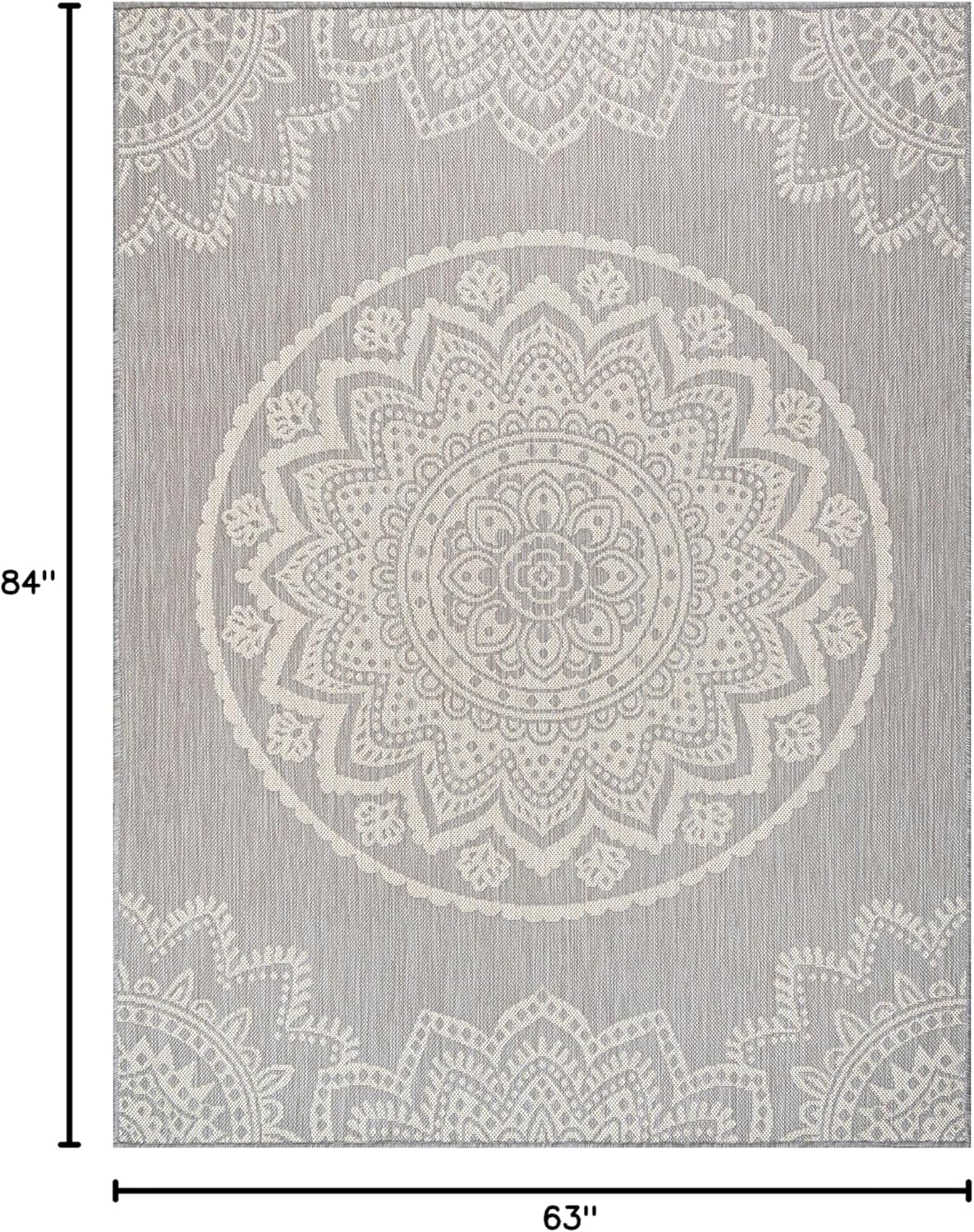 CAMILSON Outdoor Rug 6x9 Modern Area Rugs for Indoor and Outdoor Patios and Porches - Waterproof