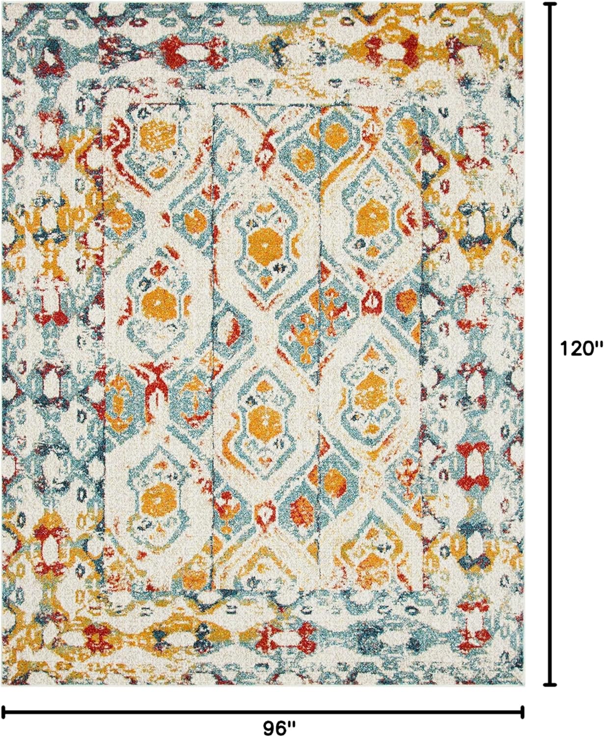 Unique Loom Rosso Collection Vintage, Geometric, Bohemian, Traditional, Distressed, Southwestern
