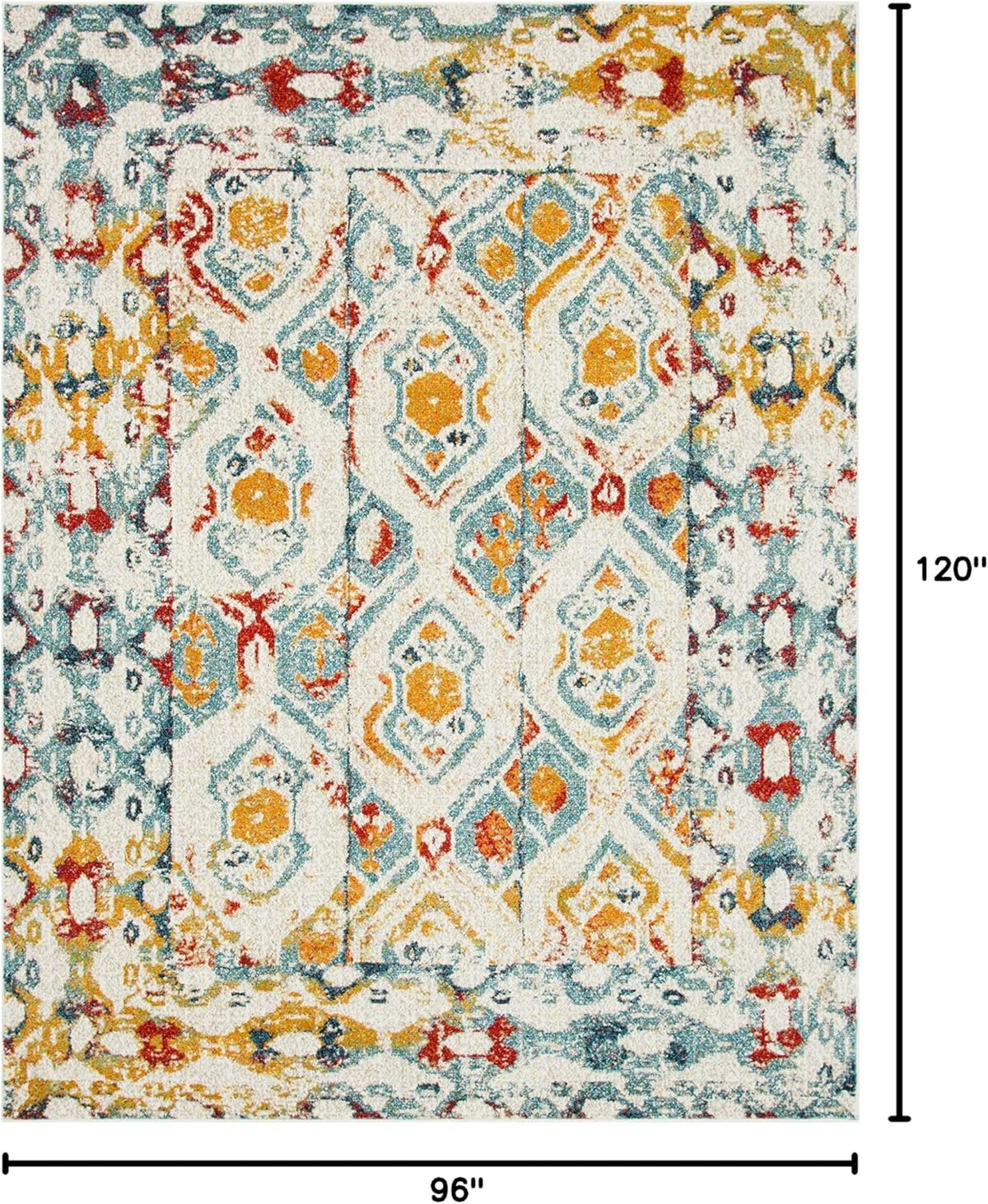 Unique Loom Rosso Collection Vintage, Geometric, Bohemian, Traditional, Distressed, Southwestern
