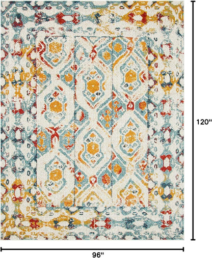 Unique Loom Rosso Collection Vintage, Geometric, Bohemian, Traditional, Distressed, Southwestern