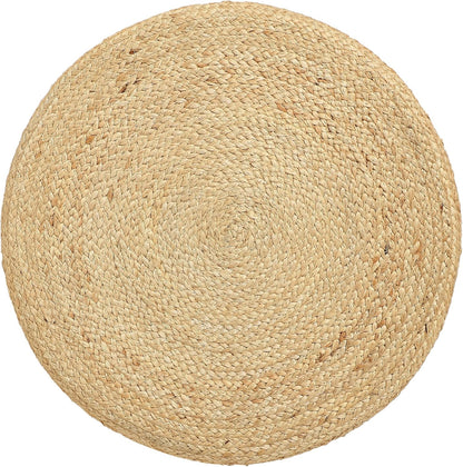 REDEARTH · Cylindrical Pouf Foot Stool Ottoman - Jute Braided Pouffe Poof Accent Sitting Footrest