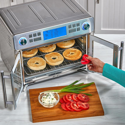 Emeril Lagasse Dual Zone 360 Air Fryer Oven Combo with French Door, 25 QT Extra Large, Cook Two