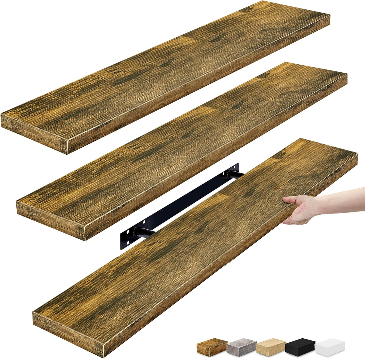 Sorbus Floating Shelves for Wall - 35 Inch Long Bathroom Shelves, Wall Decor for Bedroom, Kitchen