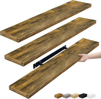Sorbus Floating Shelves for Wall - 35 Inch Long Bathroom Shelves, Wall Decor for Bedroom, Kitchen