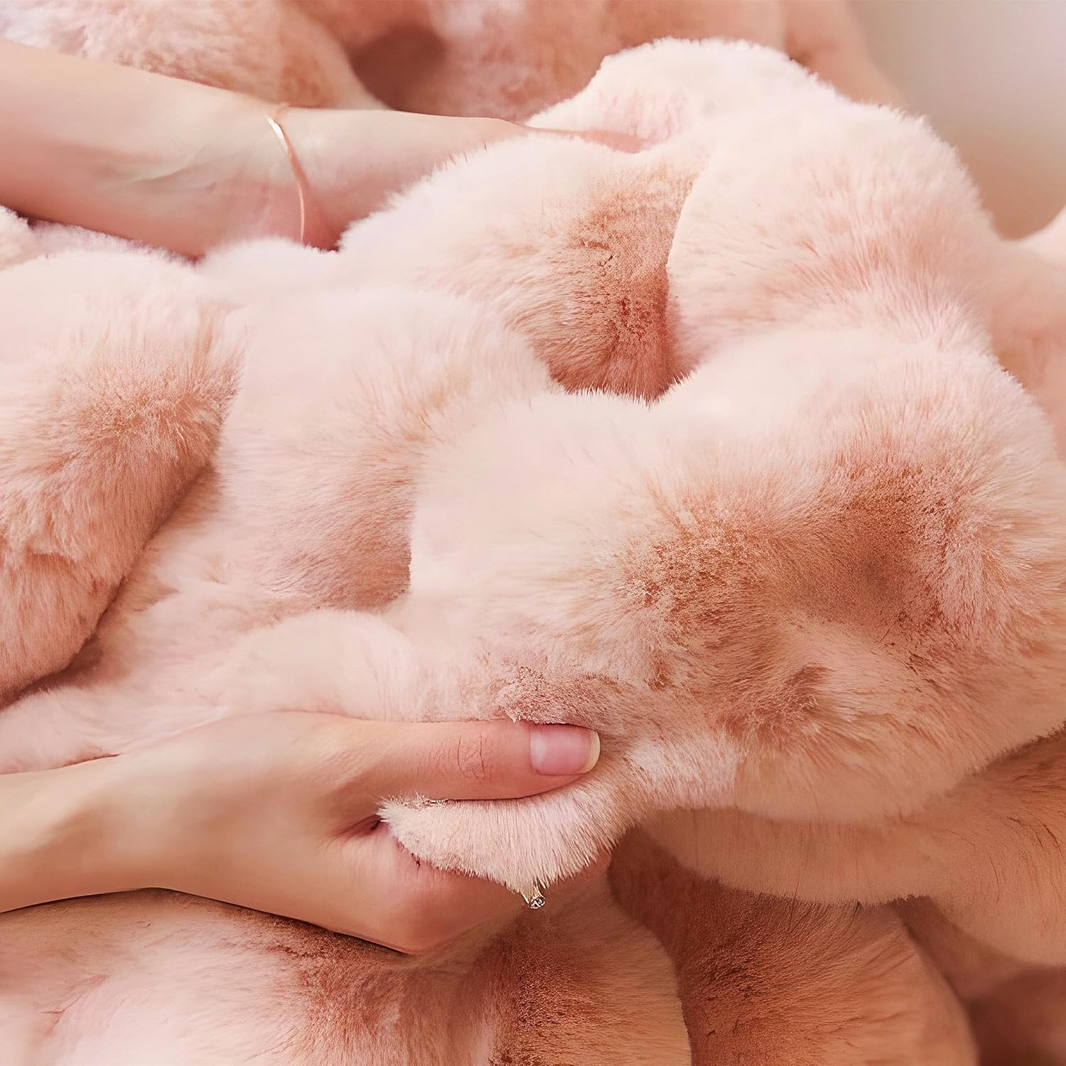 UKELER Large Fluffy Bed Blankets Throws Cozy Shaggy Faux Fur Blanket Soft Plush Thick Throw Blanket