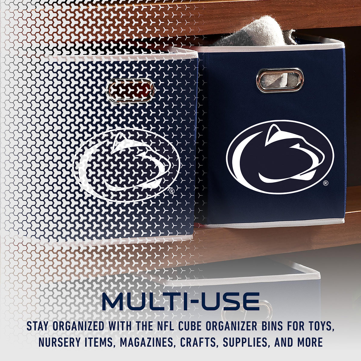 Franklin Sports NCAA Storage Bin - Cube Organizer - Penn State