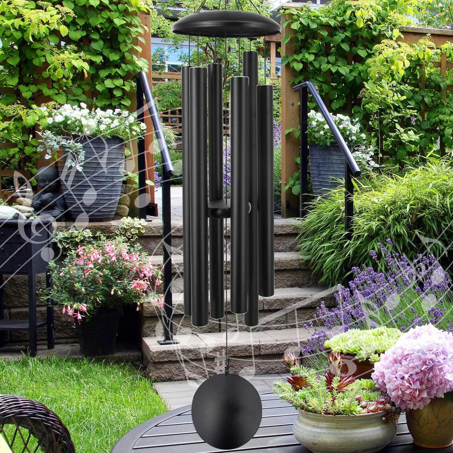 ASTARIN 45 in Memorial Wind Chimes Large with 6 Heavy Tubes, Large Deep Tone Wind Chimes Outdoor