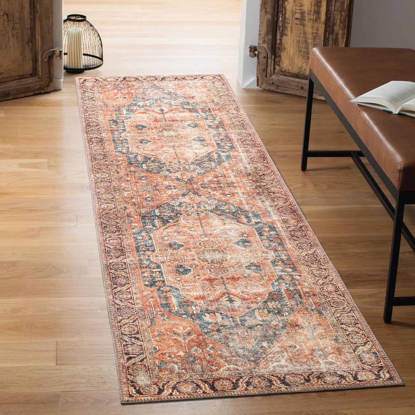 Keen Home Design 2x12 Rug - Machine Washable Runner Rug with Non-Slip Backing, Ideal for Hallway
