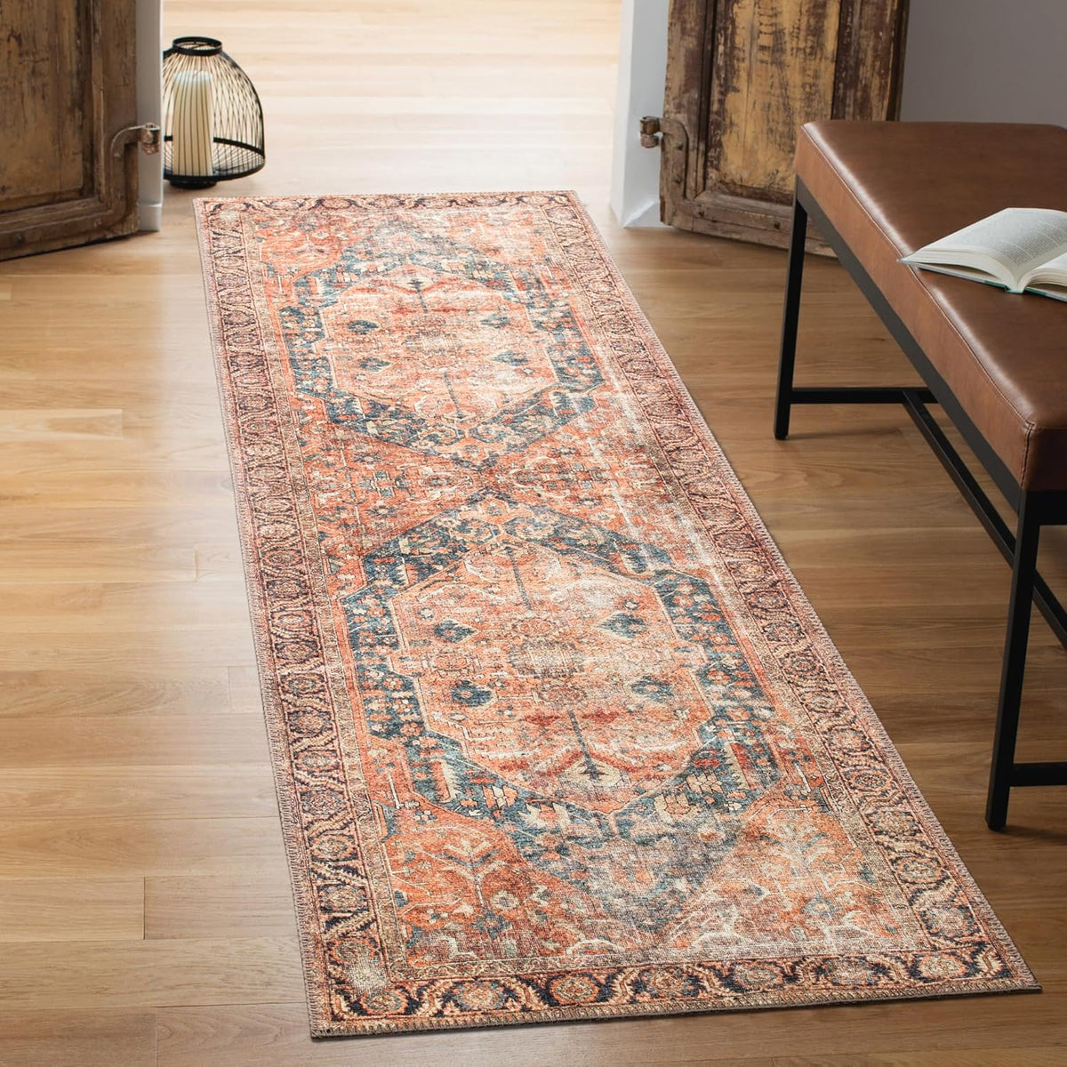 Keen Home Design 2x7 Rug - Machine Washable Runner Rug with Non-Slip Backing, Ideal for Hallway