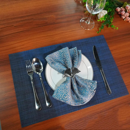 WAZAIGUR Placemats Set of 6 for Dining Table Heat-Resistant Washable Place Mats Woven Vinyl Kitchen