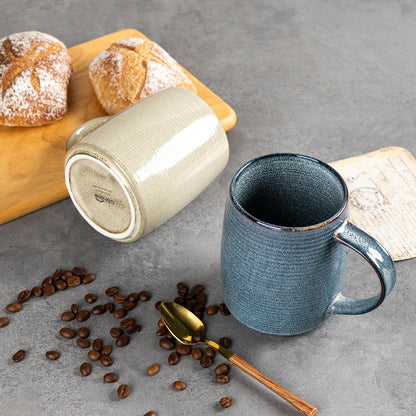 GBHOME Large Ceramic Coffee Mugs Set of 6, 18oz Handmade Stoneware Coffee Mugs Set for