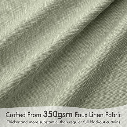 MIULEE 100% Blackout Curtains 120 Inch Long 2 Panels for Bedroom, Thick Luxury Faux Linen Black Out