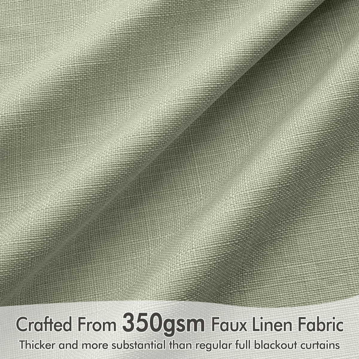 MIULEE 100% Blackout Curtains 90 Inch Long 2 Panels for Bedroom, Thick Luxury Faux Linen Black Out