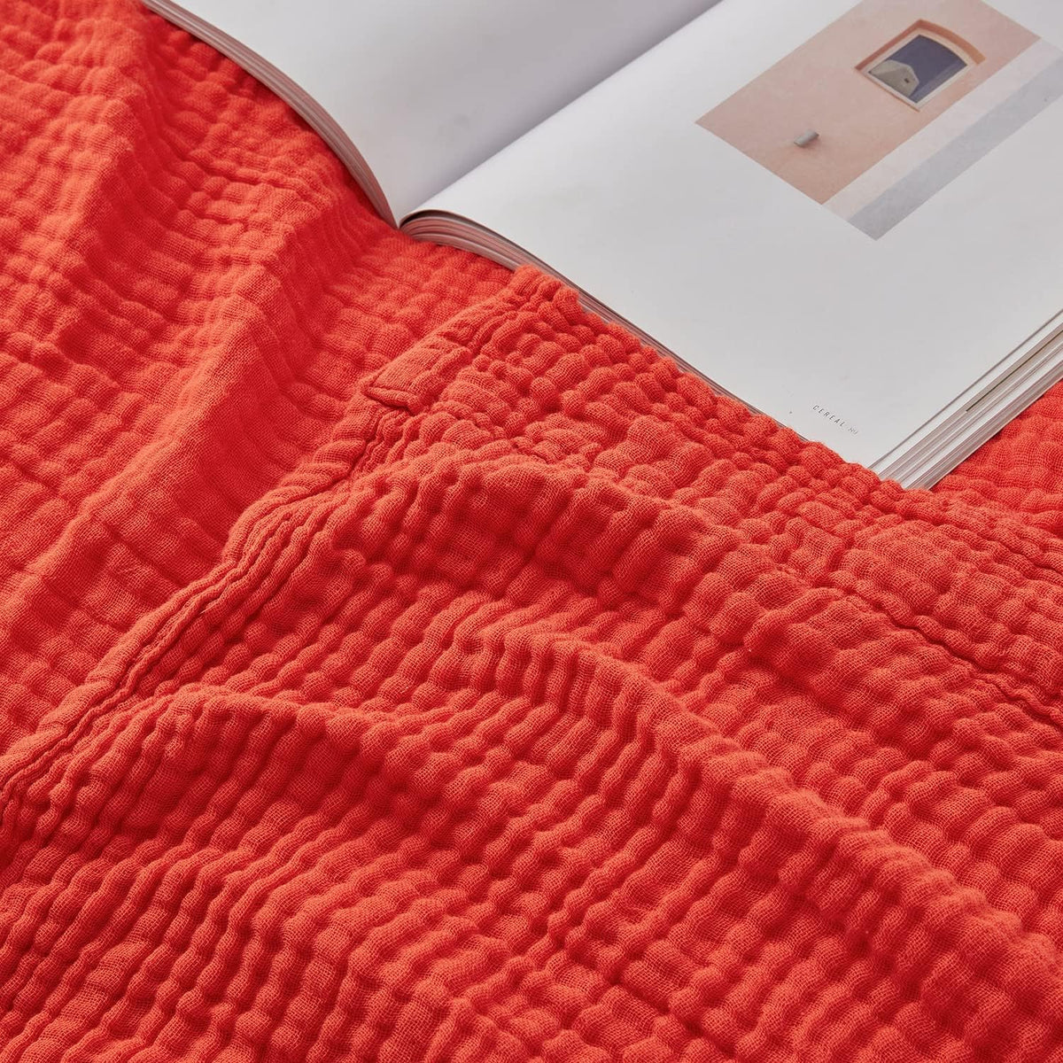 EMME Cotton Throw Blanket - 100% Muslin Soft, Breathable Gauze - All Season, Lightweight