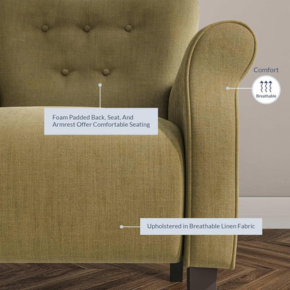 BELLEZE Modern Accent Chair, High Back Armchair, Upholstered Wingback Side Chair, Padded Single