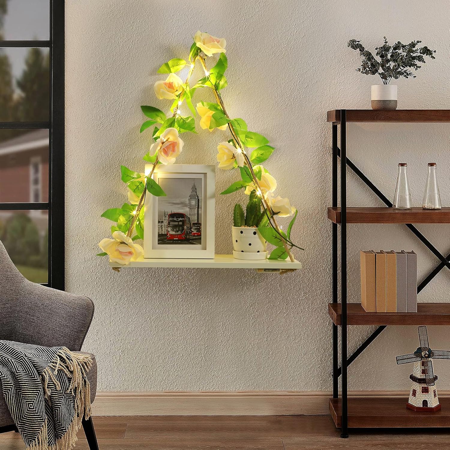 Floating Shelves for Wall,Plant Wall Decor,Hanging Shelf,Cottage Core Decor,Room Decor