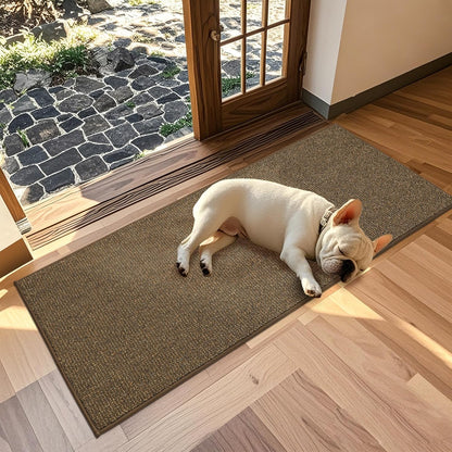 JSEI Dirt Trapper Door Mat 24"x60" Non-Slip Washable Entrance Mat, Dog Doormats, Absorbent &