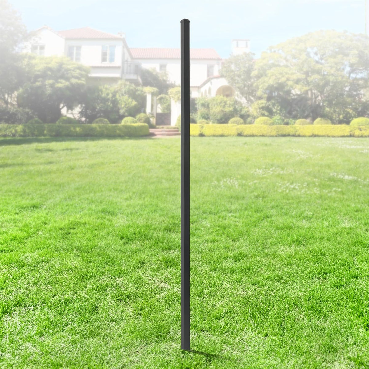 Fencer Wire Heavy Duty 8FT Outdoor Steel Fencing Border Post, 16 Gauge Anti-Rust Metal Fence Post