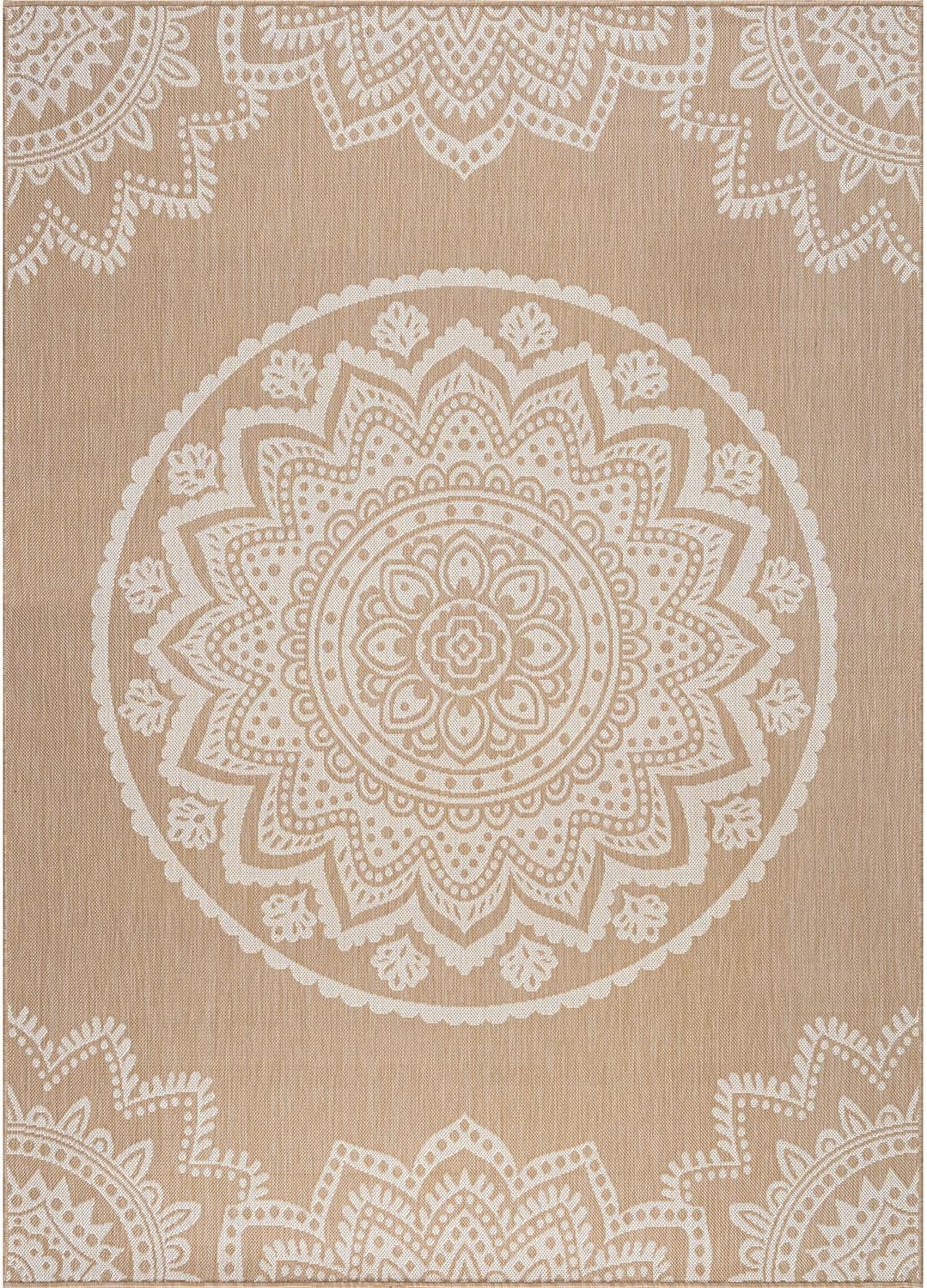 CAMILSON Outdoor Rug 5x7 Modern Area Rugs for Indoor and Outdoor Patios and Porches - Waterproof