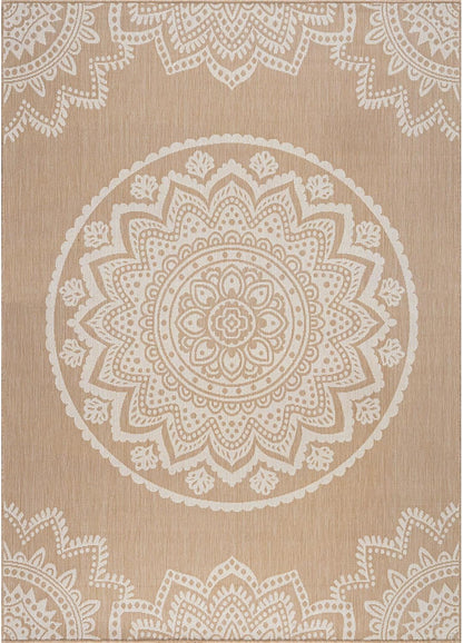CAMILSON Outdoor Rug 5x7 Modern Area Rugs for Indoor and Outdoor Patios and Porches - Waterproof