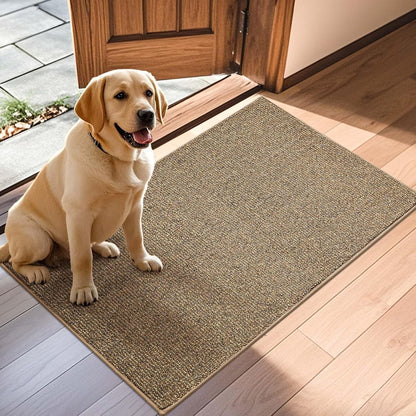 JSEI Dirt Trapper Door Mat 32"x48" Non-Slip Washable Entrance Mat, Dog Doormats, Absorbent &