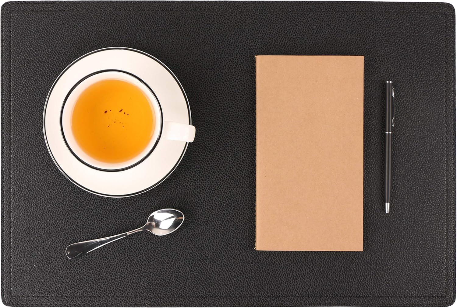 Set of 8 Faux Leather Placemats, PU Table Mats, Waterproof, Stain Resistant, Heat Resistant, Easy