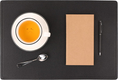 Set of 8 Faux Leather Placemats, PU Table Mats, Waterproof, Stain Resistant, Heat Resistant, Easy