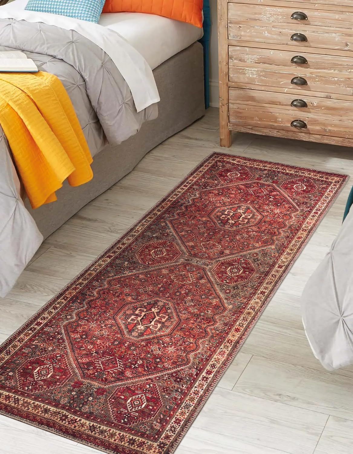 Keen Home Design 2x10 Rug - Machine Washable Runner Rug with Non-Slip Backing, Ideal for Hallway