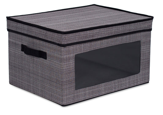 Internet's Best Storage Box with Window - Durable Storage Bin Basket Containers with Lids and