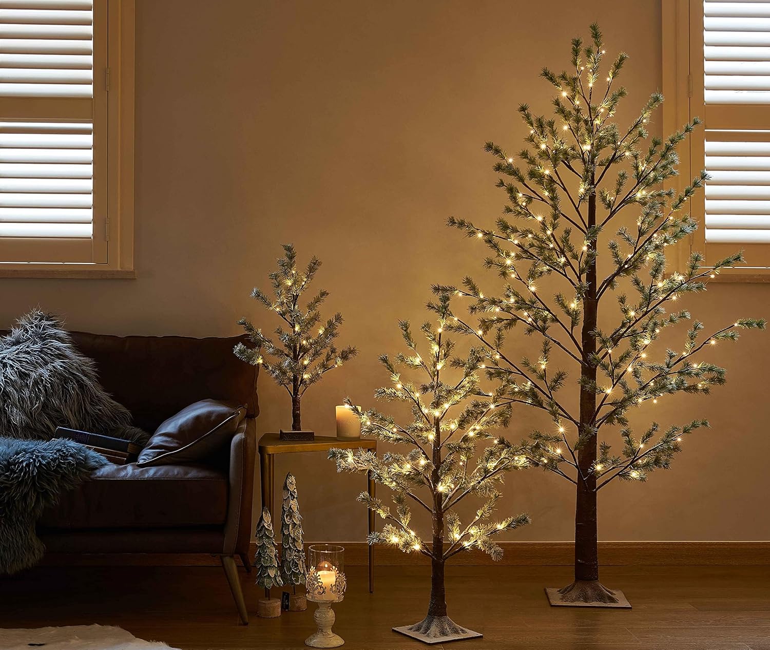 Birchlitland Lighted Pine Garland Battery Operated with Timer 6FT 48 LED Fairy Lights, Christmas