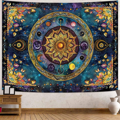 Lunerfex Mandala Solar System Tapestry Boho Tapestry for Bedroom Galaxy Tapestries Wall Hanging