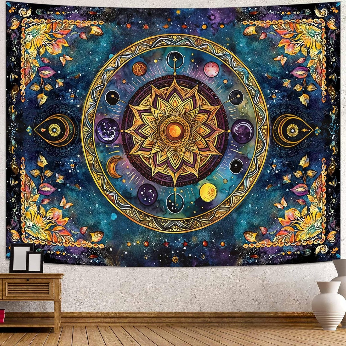 Lunerfex Mandala Solar System Tapestry Boho Tapestry for Bedroom Galaxy Tapestries Wall Hanging