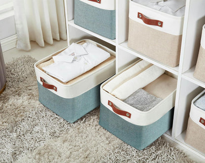 DECOMOMO Storage Bins Fabric Storage Baskets for Shelves, Linen Closet Organization Toys Nursery