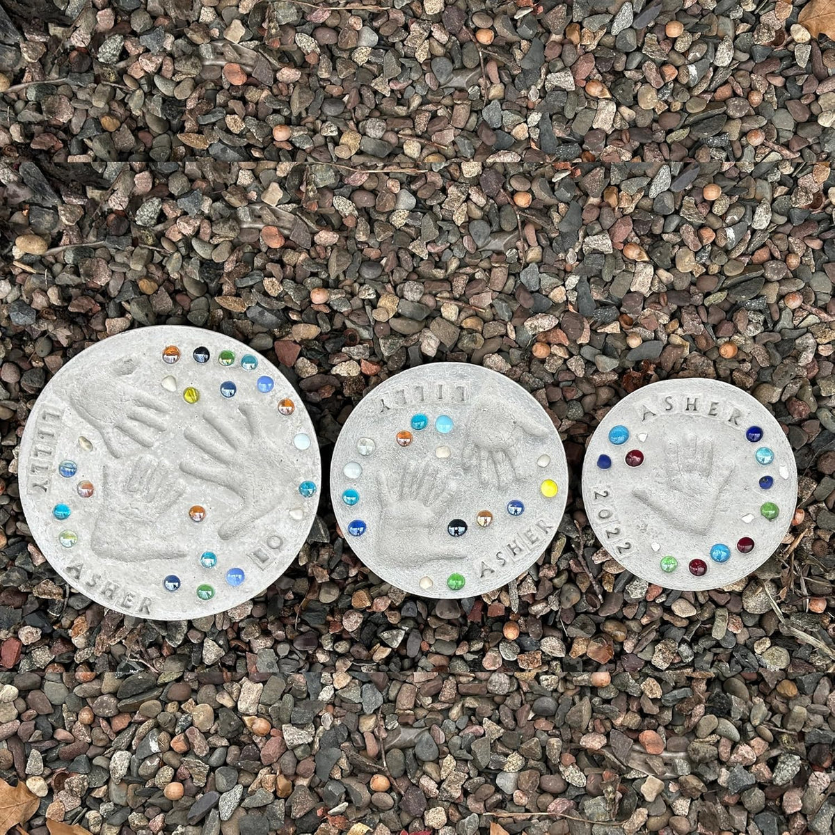 Large DIY Stepping Stone Kit, Handprint Stepping Stone, Mother's Day Gift, Footprint Stepping Stone