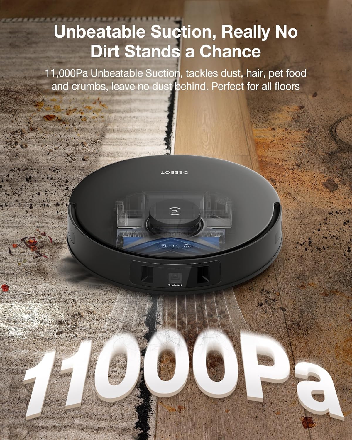 ECOVACS DEEBOT T30S Combo Complete Robot Vacuum and Mop, 11000Pa, ZeroTangle Technology, TruEdge
