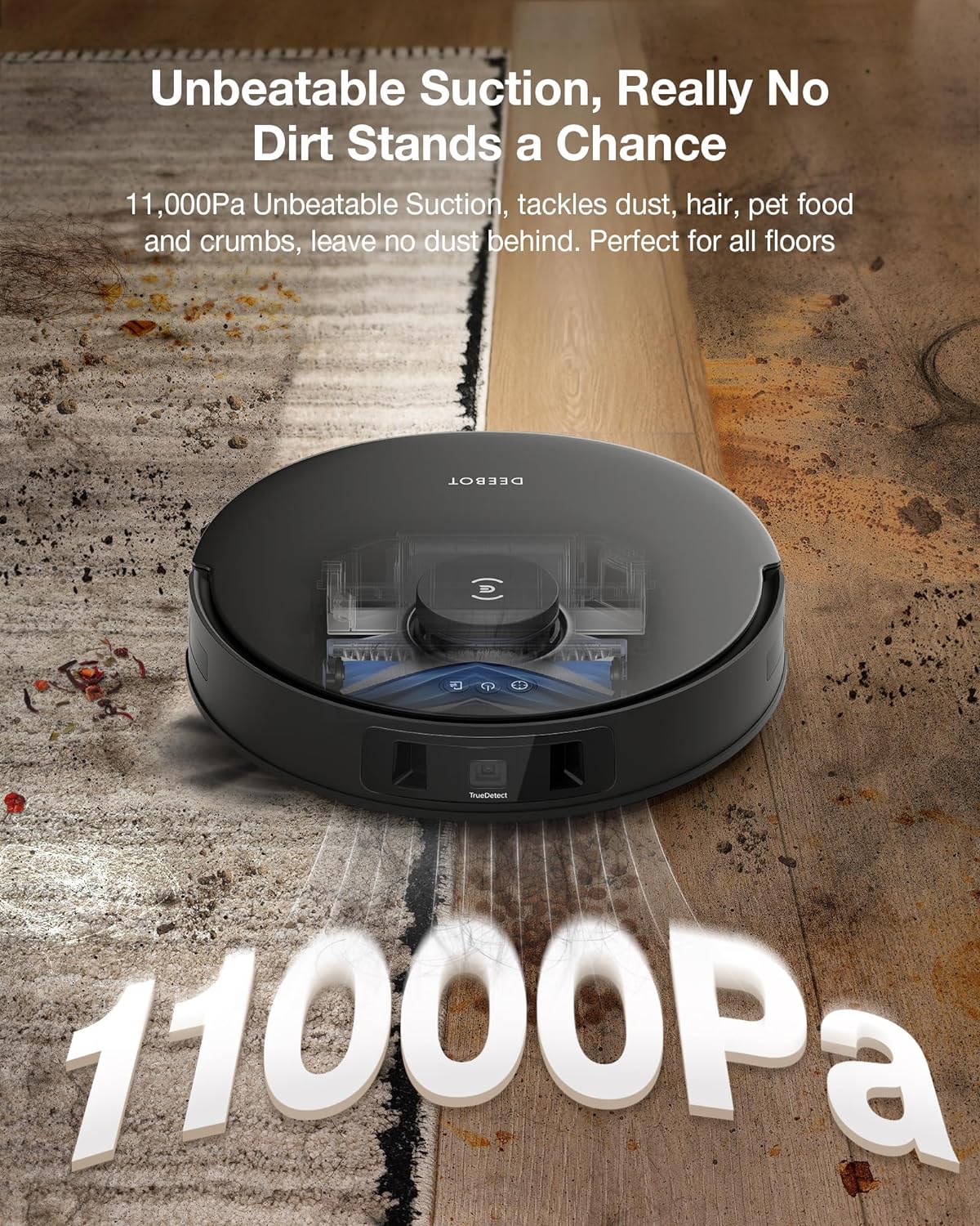 ECOVACS DEEBOT T30S PRO Robot Vacuum and Mop, 11000Pa, TruEdge Adaptive Edge Mopping, ZeroTangle