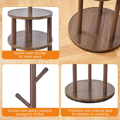 VECELO Coat Rack Freestanding, Entryway Hanger Stand, Umbrella Holder, Hall Tree With Hooks, Floor
