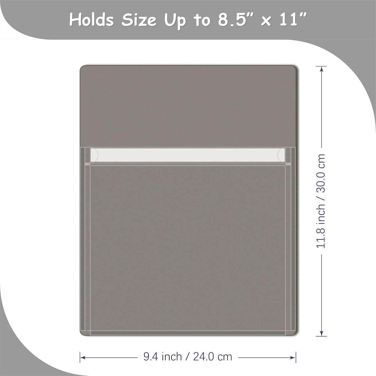 Magnetic Pocket 4 Pack – Self-Adhesive Magnetic Storage Pouch for Documents, Notes & Tools, Strong