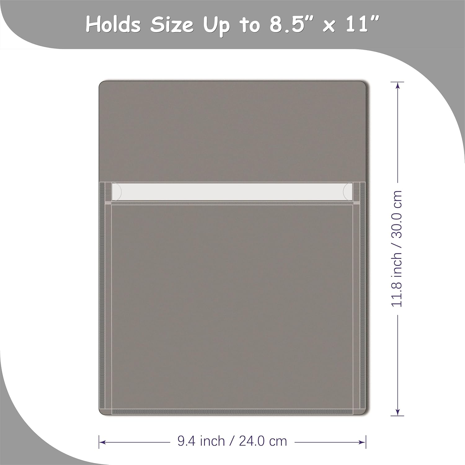 Magnetic Pocket 4 Pack – Self-Adhesive Magnetic Storage Pouch for Documents, Notes & Tools, Strong