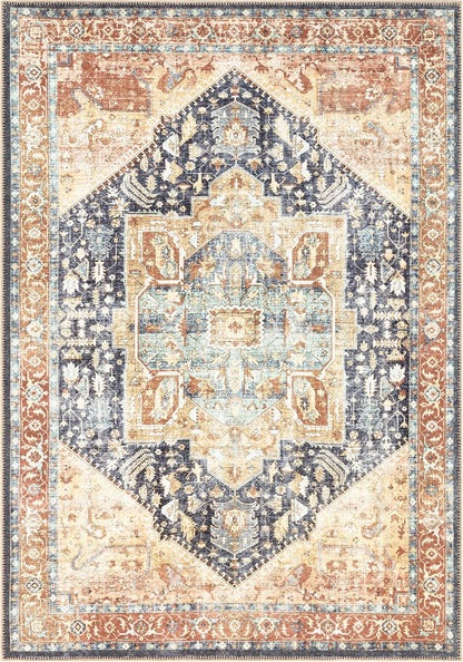 Keen Home Design 5x7 Rug - Machine Washable Area Rug with Non-Slip Backing, Ideal for Living Room