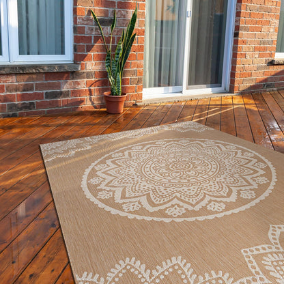 CAMILSON Outdoor Rug 6x9 Modern Area Rugs for Indoor and Outdoor Patios and Porches - Waterproof