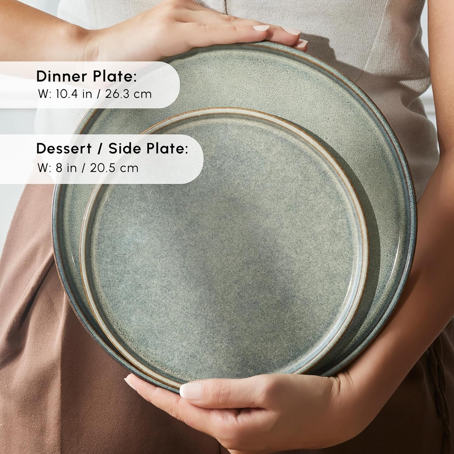 Karaca New Skal 18-Piece Dinnerware Sets for 6 People, Modern Design, Stoneware Dinner Set, Kitchen